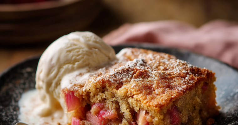 Moist Rhubarb Cake