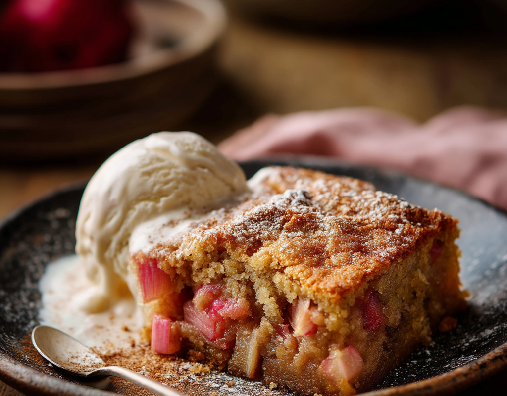 Moist Rhubarb Cake
