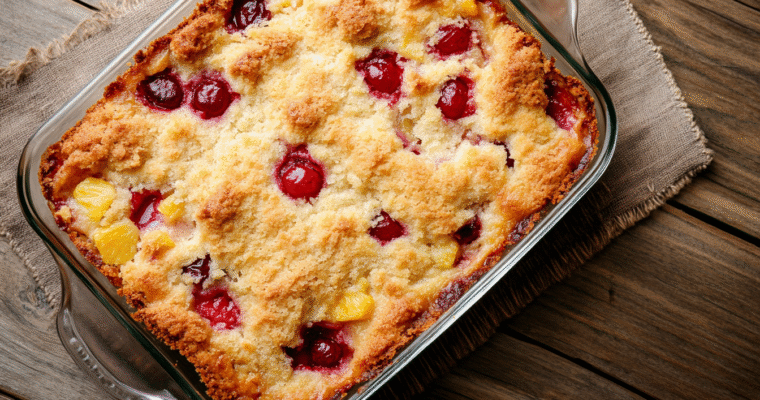 Classic Cherry Pineapple Dump Cake