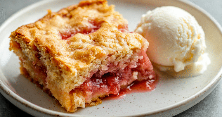 Strawberry Rhubarb Dump Cake